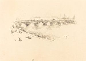 Noite, Little Waterloo Bridge, 1896. de James Abbott McNeill Whistler