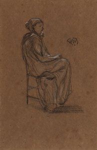 Figura feminina, sentada, 1870-1873. de James Abbott McNeill Whistler