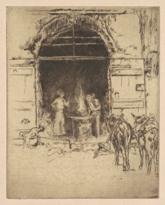 Flaming Forge, 1901. de James Abbott McNeill Whistler