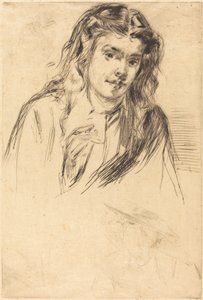 Cabeça curvada de Fumette, 1859. de James Abbott McNeill Whistler