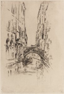 Gôndola sob uma ponte, 1879-1880. de James Abbott McNeill Whistler
