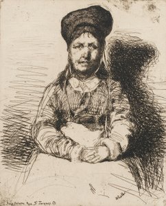 La Retameuse. Uma das doze gravuras da Nature The French Set, 1858. de James Abbott McNeill Whistler