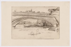 London Bridge, c.1875 (ponta seca; tinta sobre papel) de James Abbott McNeill Whistler