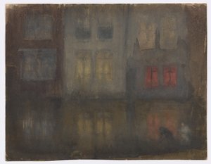 Noturno: Canal Negro e Vermelho-Back, Holanda de James Abbott McNeill Whistler