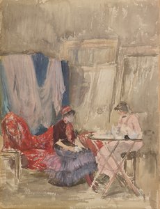 Nota em Pink and Purple - The Studio, 1883-1884. de James Abbott McNeill Whistler