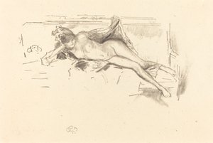 Modelo nu, reclinado, 1893. de James Abbott McNeill Whistler