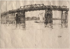 Ponte velha de Battersea. de James Abbott McNeill Whistler