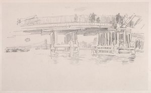 Ponte velha de Battersea. de James Abbott McNeill Whistler