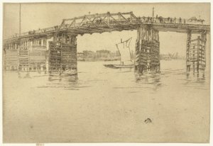 Velha ponte Battersea de James Abbott McNeill Whistler