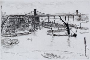 Ponte Old Hungerford de James Abbott McNeill Whistler