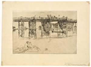 A velha Ponte Putney, 1879. de James Abbott McNeill Whistler