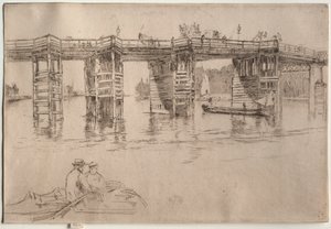 Ponte velha de Putney, 1879. de James Abbott McNeill Whistler