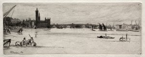 Ponte Velha de Westminster, 1871. de James Abbott McNeill Whistler