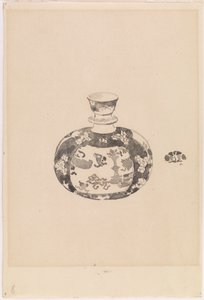 Frasco de gengibre oviforme com tampa em forma de sino, 1878. de James Abbott McNeill Whistler