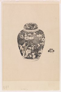 Frasco Oviforme de Gengibre com tampa em forma de sino, 1878. de James Abbott McNeill Whistler