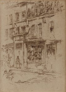 Petite Rue au Beurre, Bruxelas, 1887. de James Abbott McNeill Whistler
