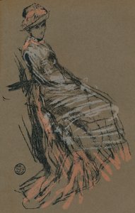 Estudo de retrato em Pastel, século c19th, 1903 de James Abbott McNeill Whistler