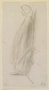 Esboço de perfil de uma mulher idosa de pé, 1858. de James Abbott McNeill Whistler