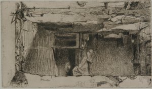 Rag Pickers, Quartier Mouffetard, Paris, 1858. de James Abbott McNeill Whistler