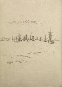 Retornar a Tilbury, de um conjunto de doze gravuras intitulado The Naval Review, 1887 de James Abbott McNeill Whistler
