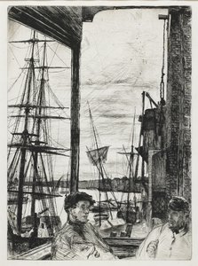 Rotherhithe de "Dezasseis Gravuras de Cenas no Tamisa e Outros Assuntos". de James Abbott McNeill Whistler