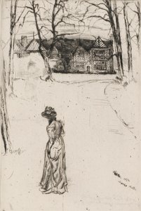 Speke Hall: The Avenue, 1870. de James Abbott McNeill Whistler
