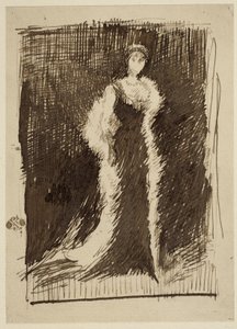 Estudo para arranjos em preto: Lady Meux, 1881 de James Abbott McNeill Whistler