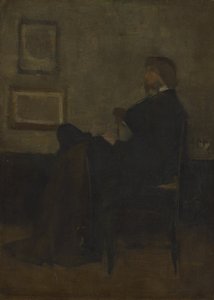 Estudo para arranjo em cinza e preto, nº 2: Retrato de Thomas Carlyle, 187273. de James Abbott McNeill Whistler