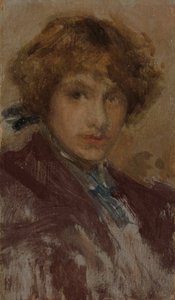 Estudo da cabeça e ombros de uma rapariga, 189697. de James Abbott McNeill Whistler