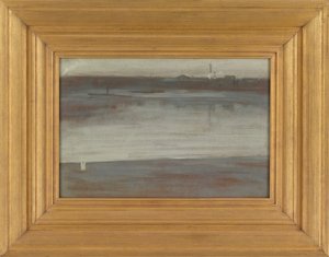Symphony in Grey: Early Morning, Tamisa, 1871. de James Abbott McNeill Whistler