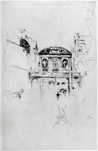 Temple Bar, século XIX, 1904. de James Abbott McNeill Whistler