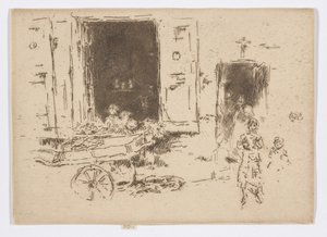 O Barrow- Quartier des Marolles, Bruxelas de James Abbott McNeill Whistler