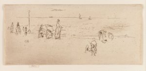 A Praia, Ostende, 1887. de James Abbott McNeill Whistler