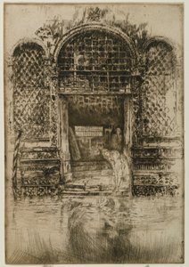 The Doorway, 1880 (gravura e ponto de secagem no papel) de James Abbott McNeill Whistler