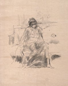A figura drapeada assentada, 1893. de James Abbott McNeill Whistler