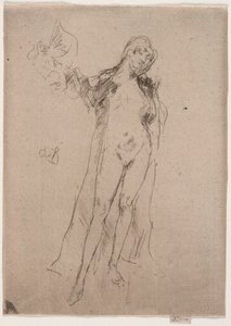 O modelo do ventilador nº 3. de James Abbott McNeill Whistler