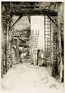 The Lime Burner, 1859 (gravura e ponto de secagem) de James Abbott McNeill Whistler