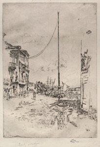 O pequeno mastro, 1880. de James Abbott McNeill Whistler