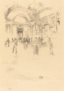 A Galeria Longa, Louvre, 1894. de James Abbott McNeill Whistler