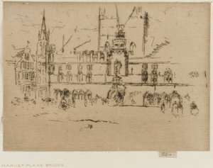 The Market, Bruges, 1887. de James Abbott McNeill Whistler