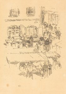 The Marketplace, Vitré, 1893. de James Abbott McNeill Whistler