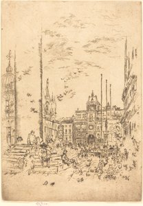 A Piazzeta, 1880. de James Abbott McNeill Whistler