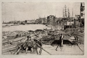 A piscina, 1859. de James Abbott McNeill Whistler
