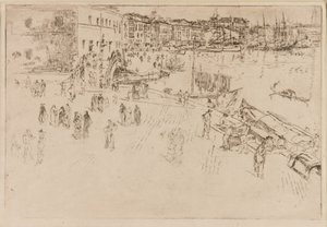 A Riva, 1879-1880. de James Abbott McNeill Whistler