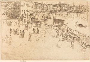 O Riva, No.I, 18791880. de James Abbott McNeill Whistler
