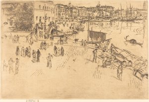 O Riva, No.I, 18791880. de James Abbott McNeill Whistler