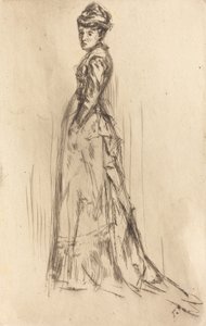 O vestido de seda, c. 1873. de James Abbott McNeill Whistler