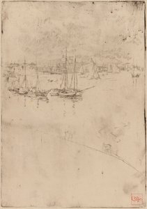 O Barco a Vapor, Veneza, 1879-1880. de James Abbott McNeill Whistler