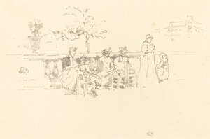 O Terraço, Luxemburgo, 1894. de James Abbott McNeill Whistler
