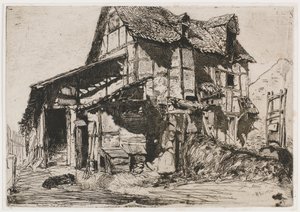 O Cortiço Inseguro. Um dos Doze Estigmas da Natureza O Conjunto Francês, 1858. de James Abbott McNeill Whistler